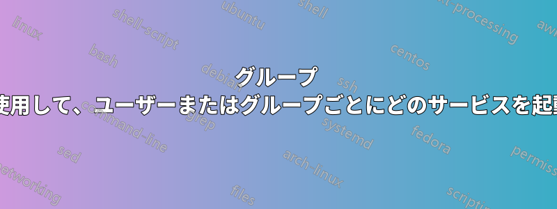 グループ ポリシーまたは別の方法を使用して、ユーザーまたはグループごとにどのサービスを起動するかを決定できますか?