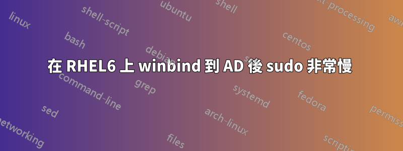 在 RHEL6 上 winbind 到 AD 後 sudo 非常慢