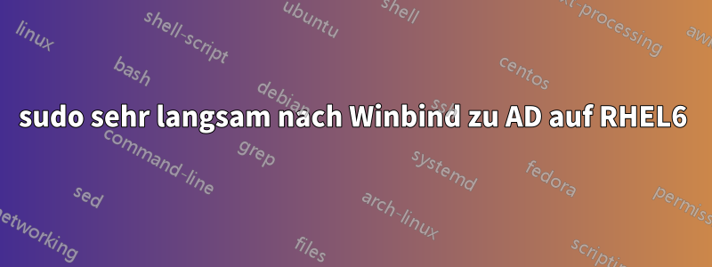 sudo sehr langsam nach Winbind zu AD auf RHEL6