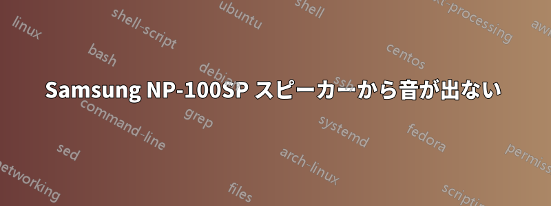 Samsung NP-100SP スピーカーから音が出ない