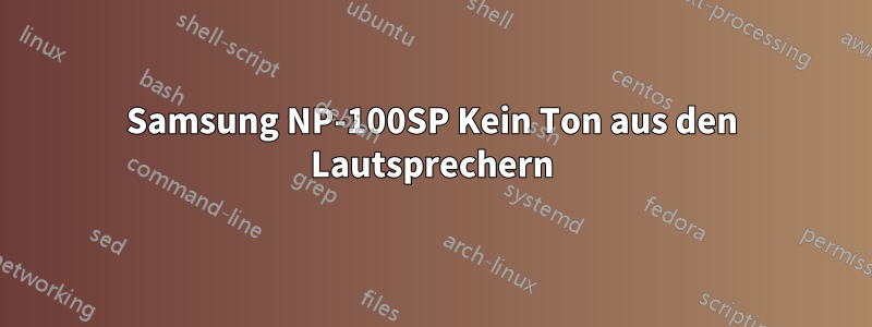 Samsung NP-100SP Kein Ton aus den Lautsprechern