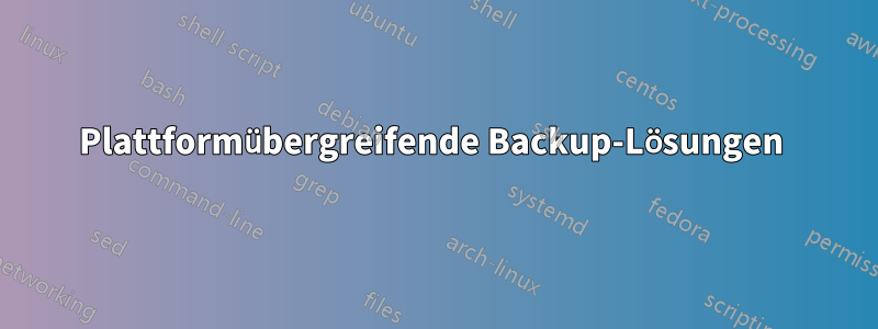 Plattformübergreifende Backup-Lösungen 