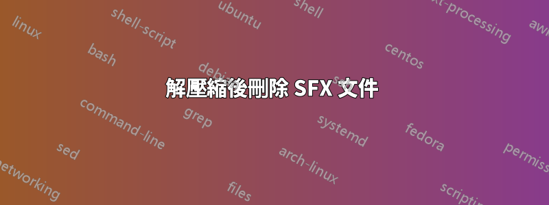 解壓縮後刪除 SFX 文件