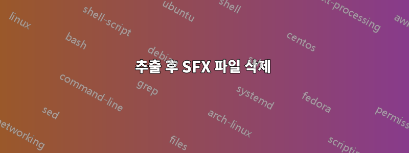 추출 후 SFX 파일 삭제