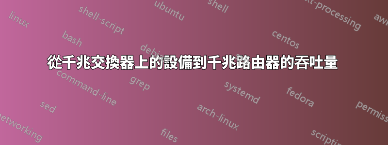 從千兆交換器上的設備到千兆路由器的吞吐量