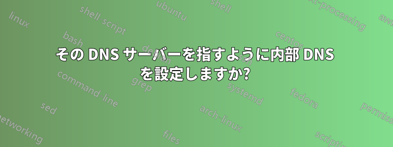 その DNS サーバーを指すように内部 DNS を設定しますか?