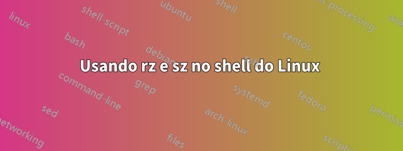 Usando rz e sz no shell do Linux