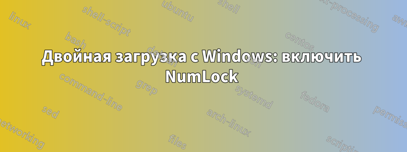 Двойная загрузка с Windows: включить NumLock