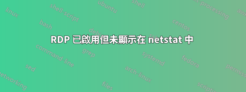 RDP 已啟用但未顯示在 netstat 中