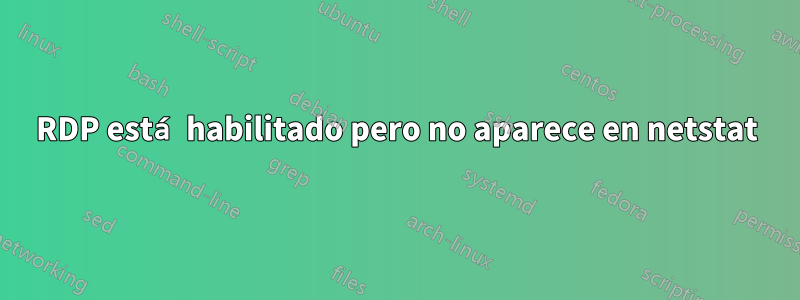 RDP está habilitado pero no aparece en netstat