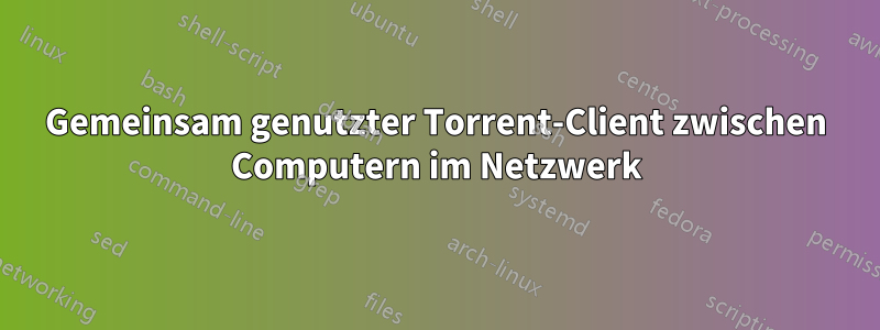 Gemeinsam genutzter Torrent-Client zwischen Computern im Netzwerk