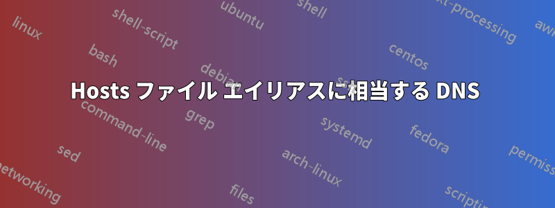 Hosts ファイル エイリアスに相当する DNS