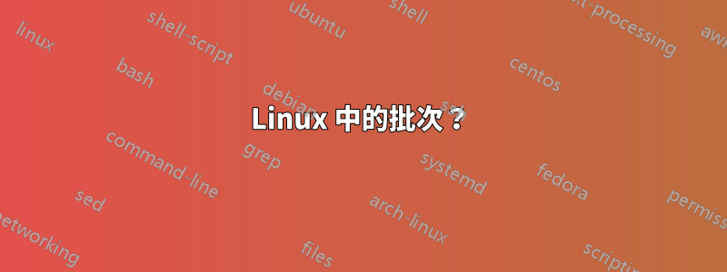 Linux 中的批次？