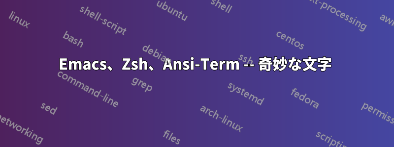 Emacs、Zsh、Ansi-Term -- 奇妙な文字