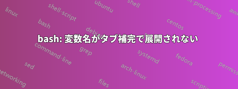 bash: 変数名がタブ補完で展開されない