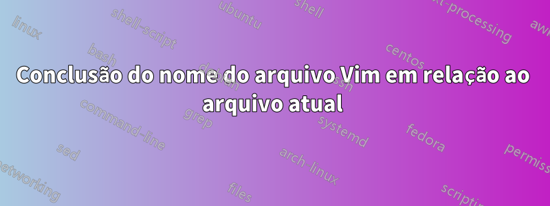 Conclusão do nome do arquivo Vim em relação ao arquivo atual