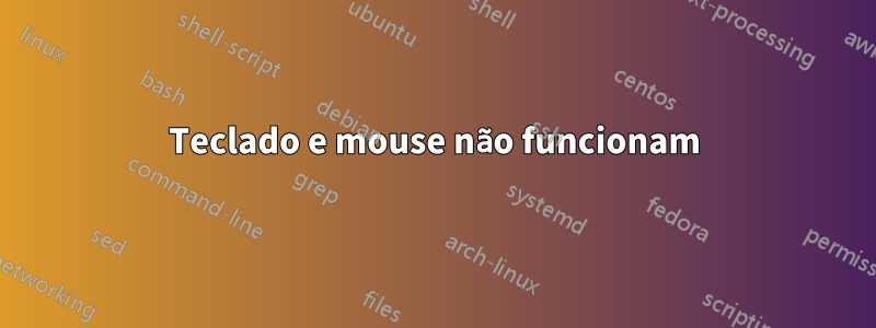 Teclado e mouse não funcionam