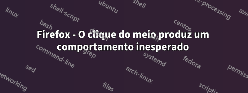 Firefox - O clique do meio produz um comportamento inesperado