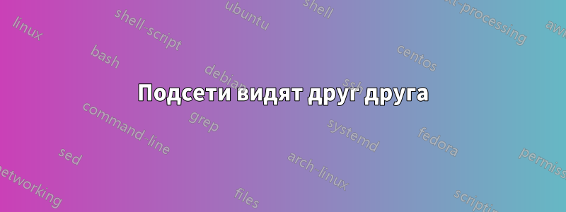 2 Подсети видят друг друга