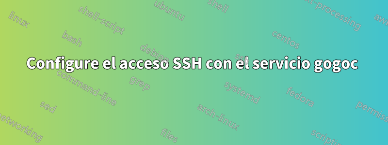 Configure el acceso SSH con el servicio gogoc