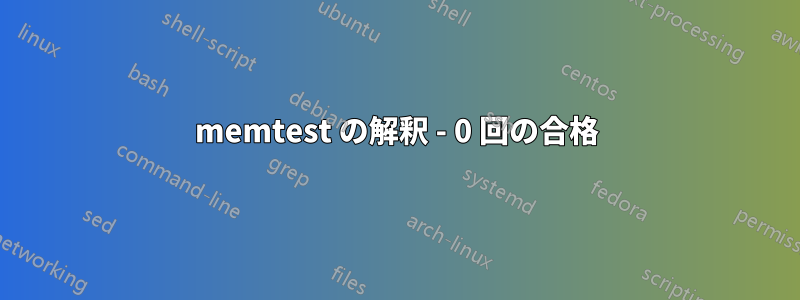 memtest の解釈 - 0 回の合格