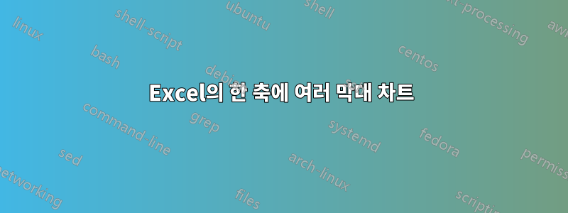 Excel의 한 축에 여러 막대 차트