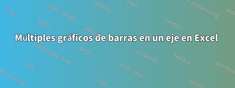 Múltiples gráficos de barras en un eje en Excel