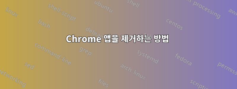 Chrome 앱을 제거하는 방법