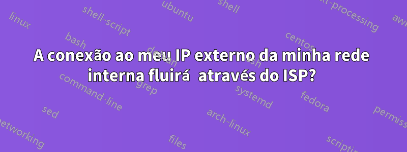 A conexão ao meu IP externo da minha rede interna fluirá através do ISP?