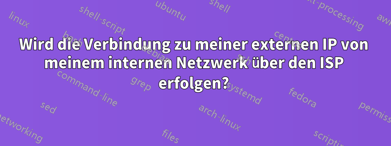 Wird die Verbindung zu meiner externen IP von meinem internen Netzwerk über den ISP erfolgen?