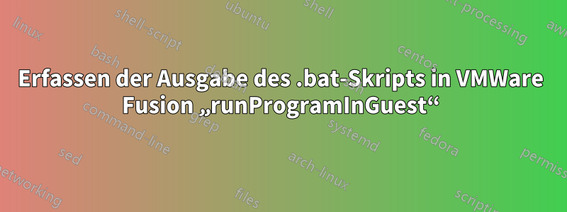 Erfassen der Ausgabe des .bat-Skripts in VMWare Fusion „runProgramInGuest“