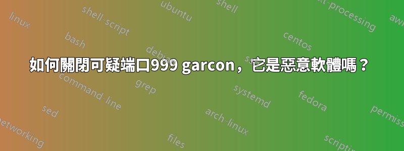 如何關閉可疑端口999 garcon，它是惡意軟體嗎？