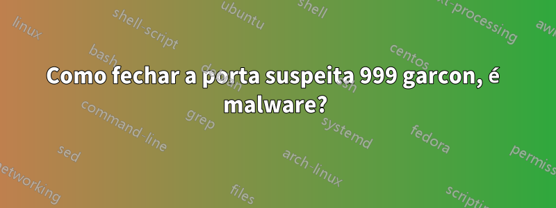 Como fechar a porta suspeita 999 garcon, é malware?