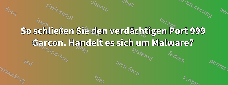 So schließen Sie den verdächtigen Port 999 Garcon. Handelt es sich um Malware?