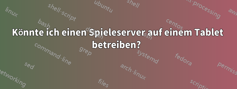 Könnte ich einen Spieleserver auf einem Tablet betreiben? 