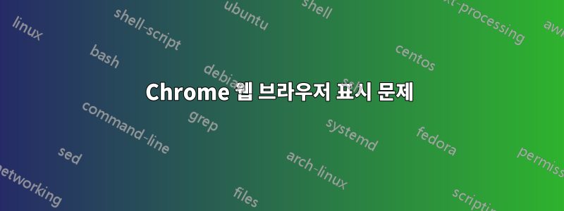 Chrome 웹 브라우저 표시 문제