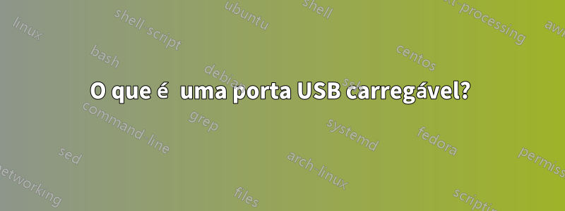 O que é uma porta USB carregável?