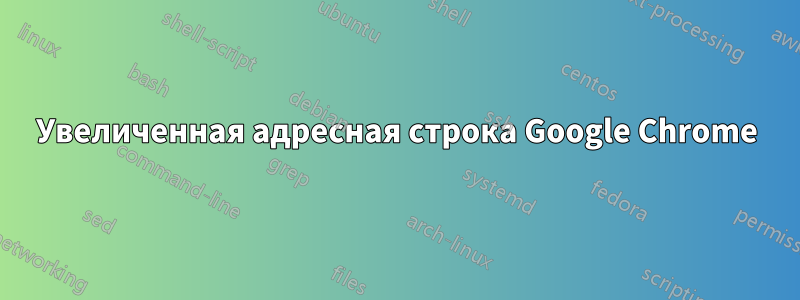 Увеличенная адресная строка Google Chrome