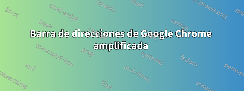 Barra de direcciones de Google Chrome amplificada