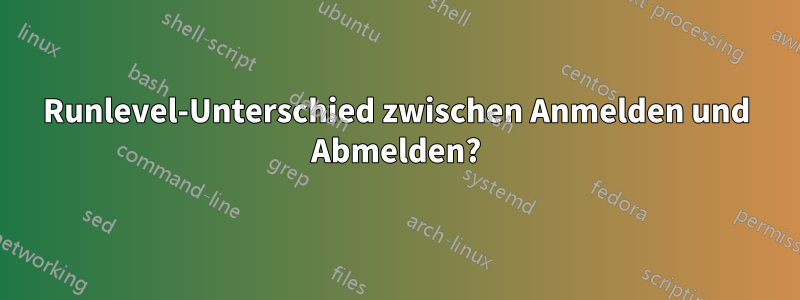 Runlevel-Unterschied zwischen Anmelden und Abmelden?