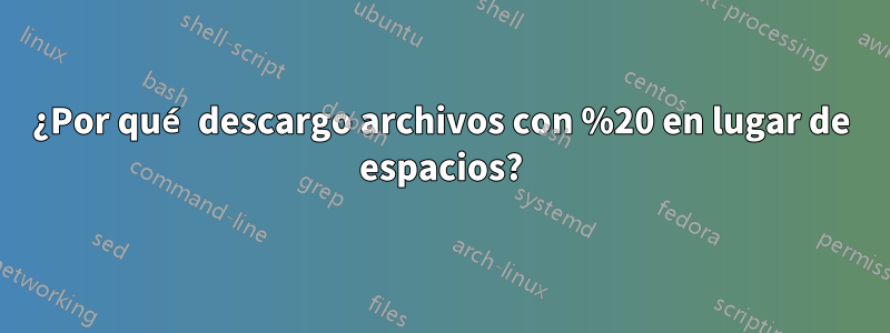 ¿Por qué descargo archivos con %20 en lugar de espacios?