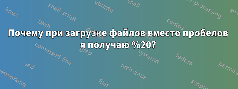 Почему при загрузке файлов вместо пробелов я получаю %20?