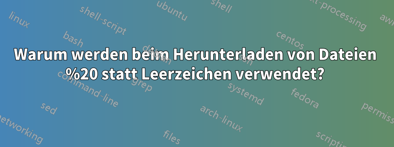 Warum werden beim Herunterladen von Dateien %20 statt Leerzeichen verwendet?