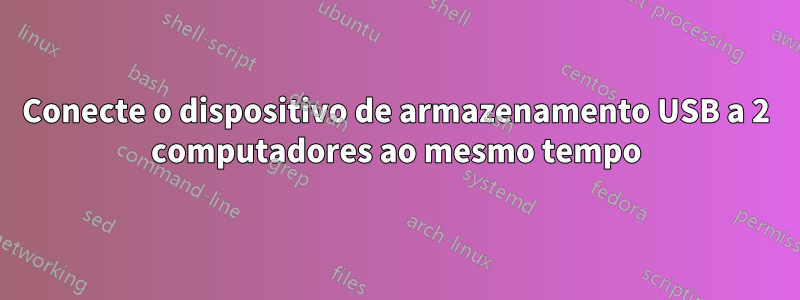 Conecte o dispositivo de armazenamento USB a 2 computadores ao mesmo tempo