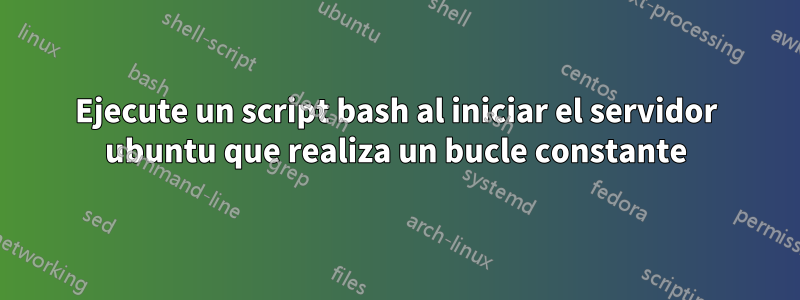 Ejecute un script bash al iniciar el servidor ubuntu que realiza un bucle constante