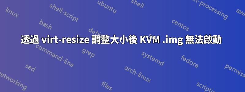 透過 virt-resize 調整大小後 KVM .img 無法啟動