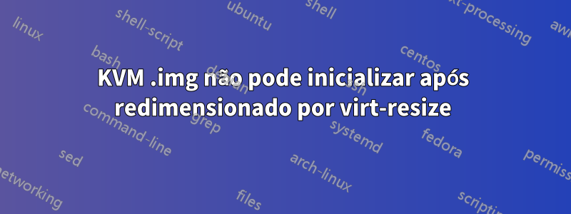 KVM .img não pode inicializar após redimensionado por virt-resize