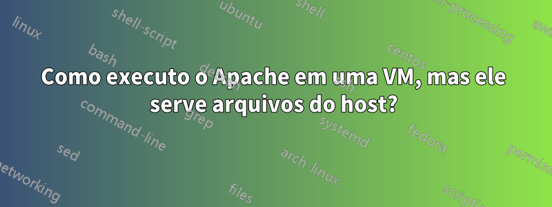 Como executo o Apache em uma VM, mas ele serve arquivos do host?