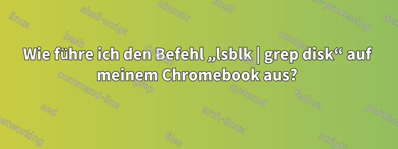 Wie führe ich den Befehl „lsblk | grep disk“ auf meinem Chromebook aus?