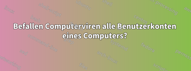 Befallen Computerviren alle Benutzerkonten eines Computers?